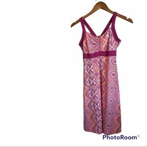PrAna Floral Paisley Athletic Sports Dress Purple Orange  Size XS racer back